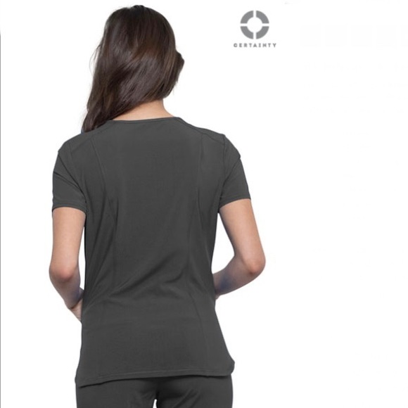 Infinity Vneck Scrub Top (Pewter) - Picture 4 of 5